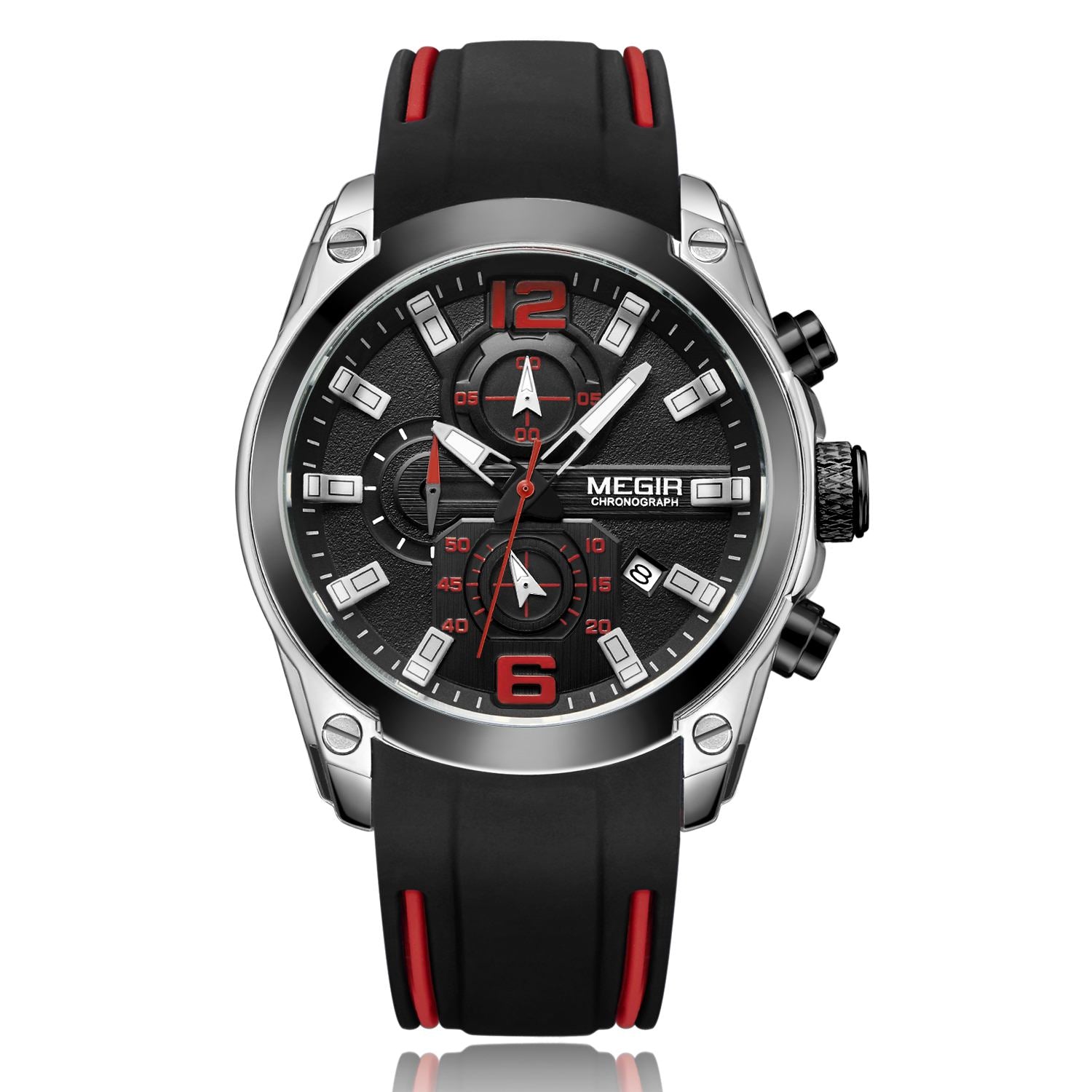 MEGIR Sport Watch Silicone Strap Chronograph Men Quartz Military Watch Waterproof Wrist Watches Relogio Masculino Man Clock-13